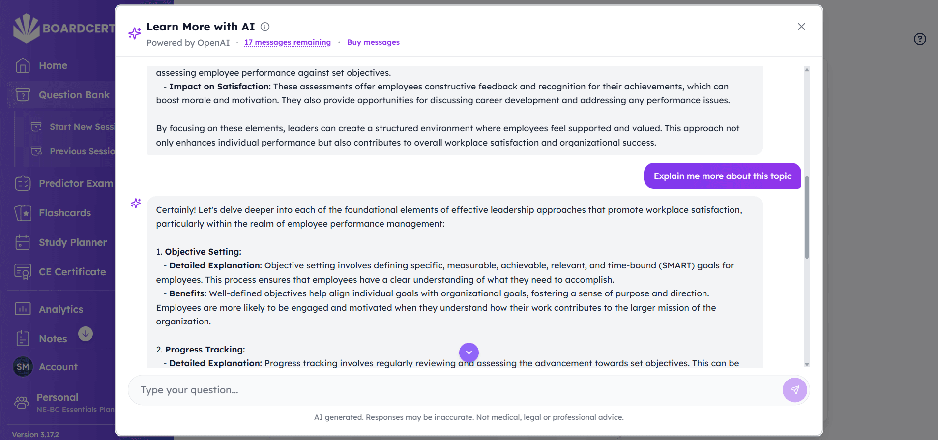 BoardCerts AI - easy to ask questions and get instant clinical explanations