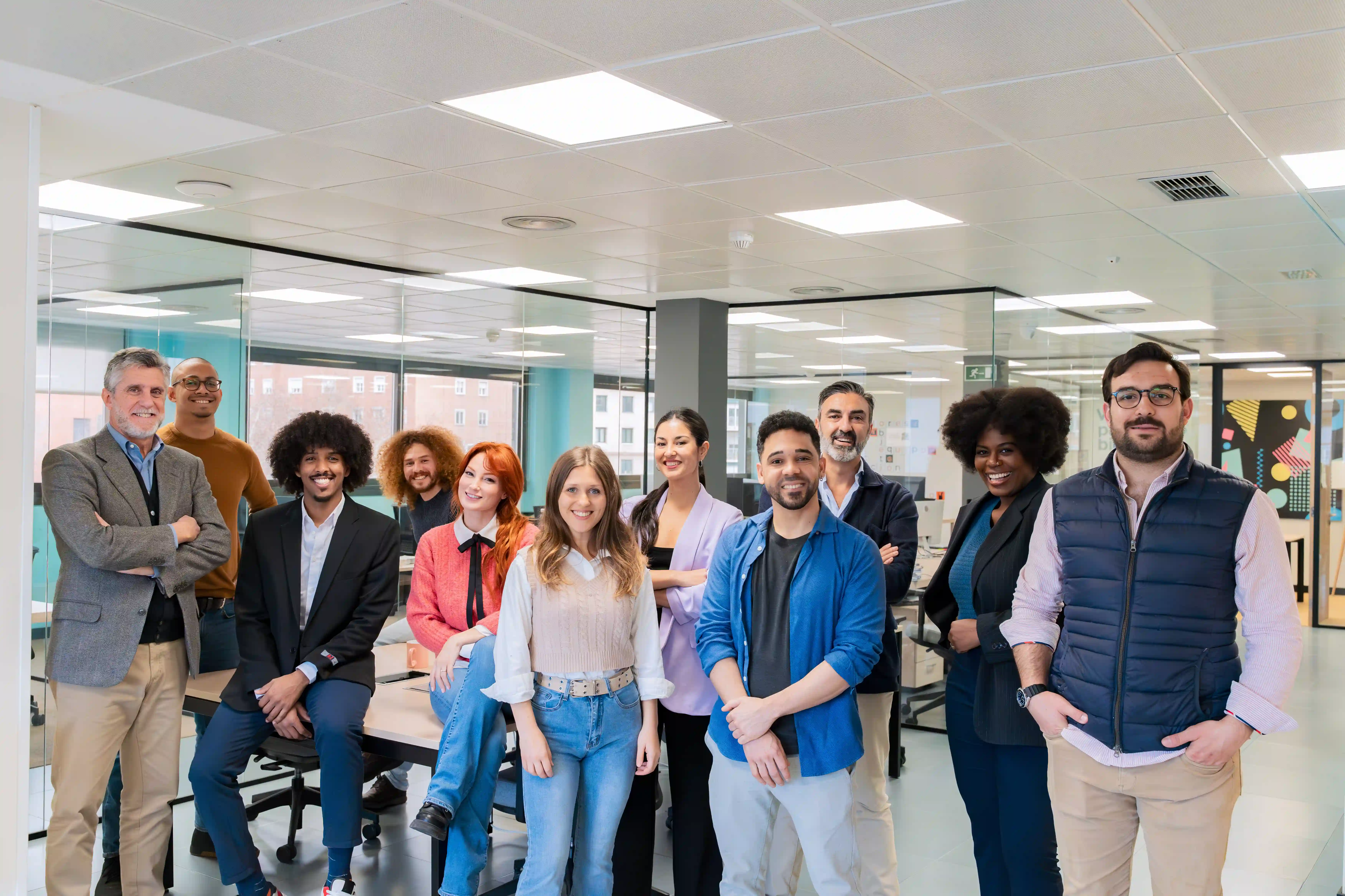 Diverse group of nurses and healthcare professionals in an online learning community